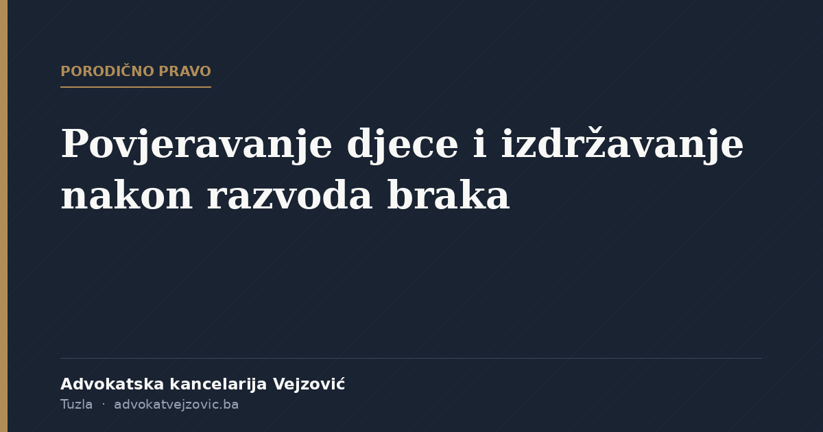 izdržavanje djeteta