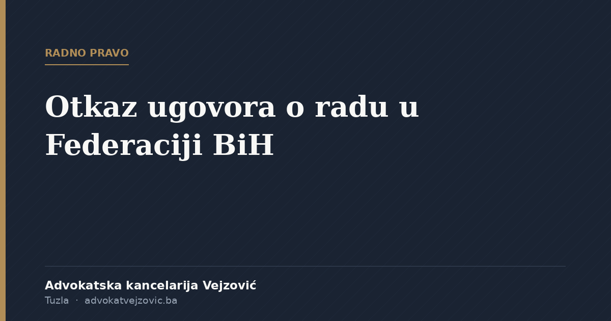 otkaz ugovora o radu