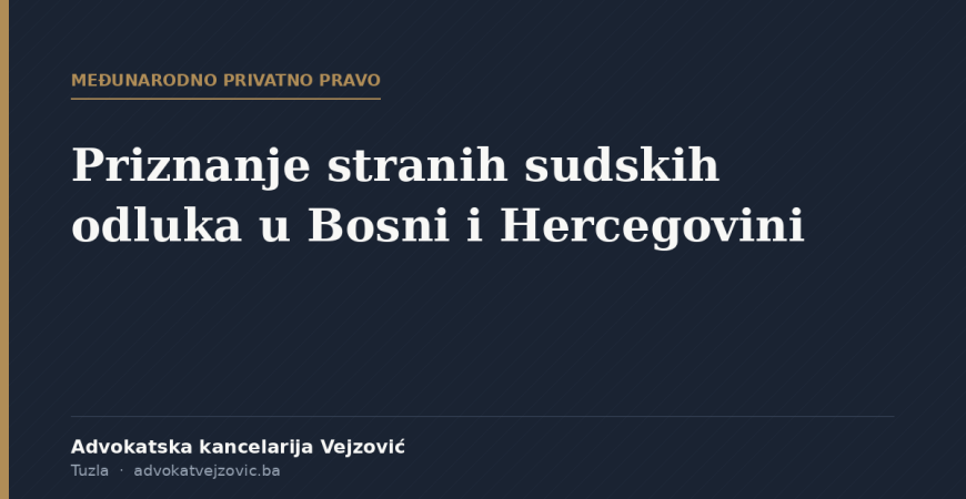 priznanje strane sudske odluke